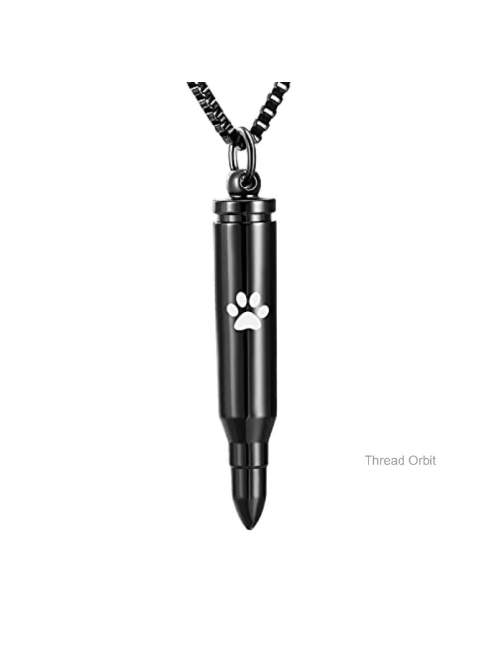 Bullet Urn Necklace Ashes Pendant Stainless Steel Memorial Keepsake Holder for